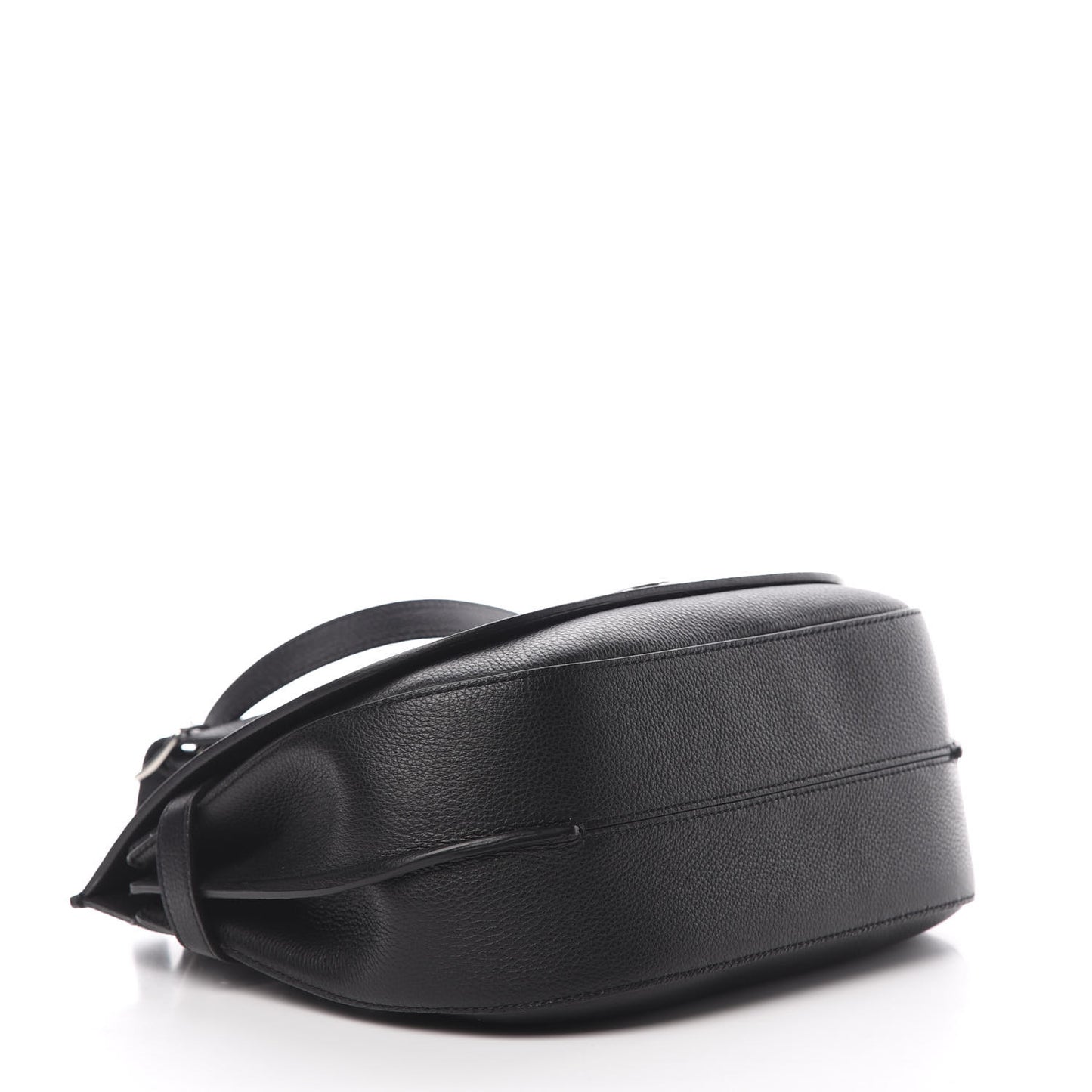 Small Classic Grain Calfskin Amberley Satchel Black