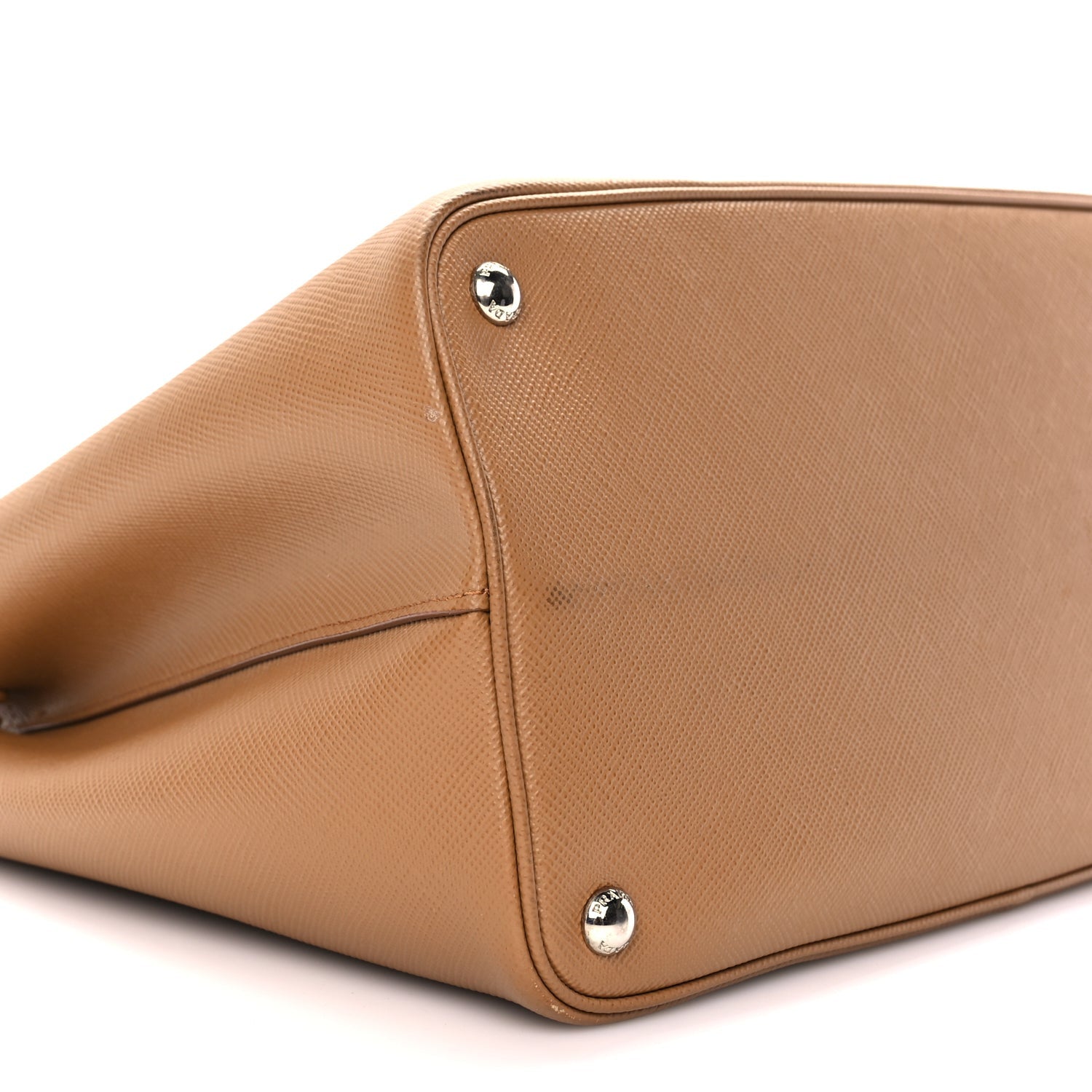 Prada Saffiano Cuir Large Double Bag Caramel Fuoco 8 of 8