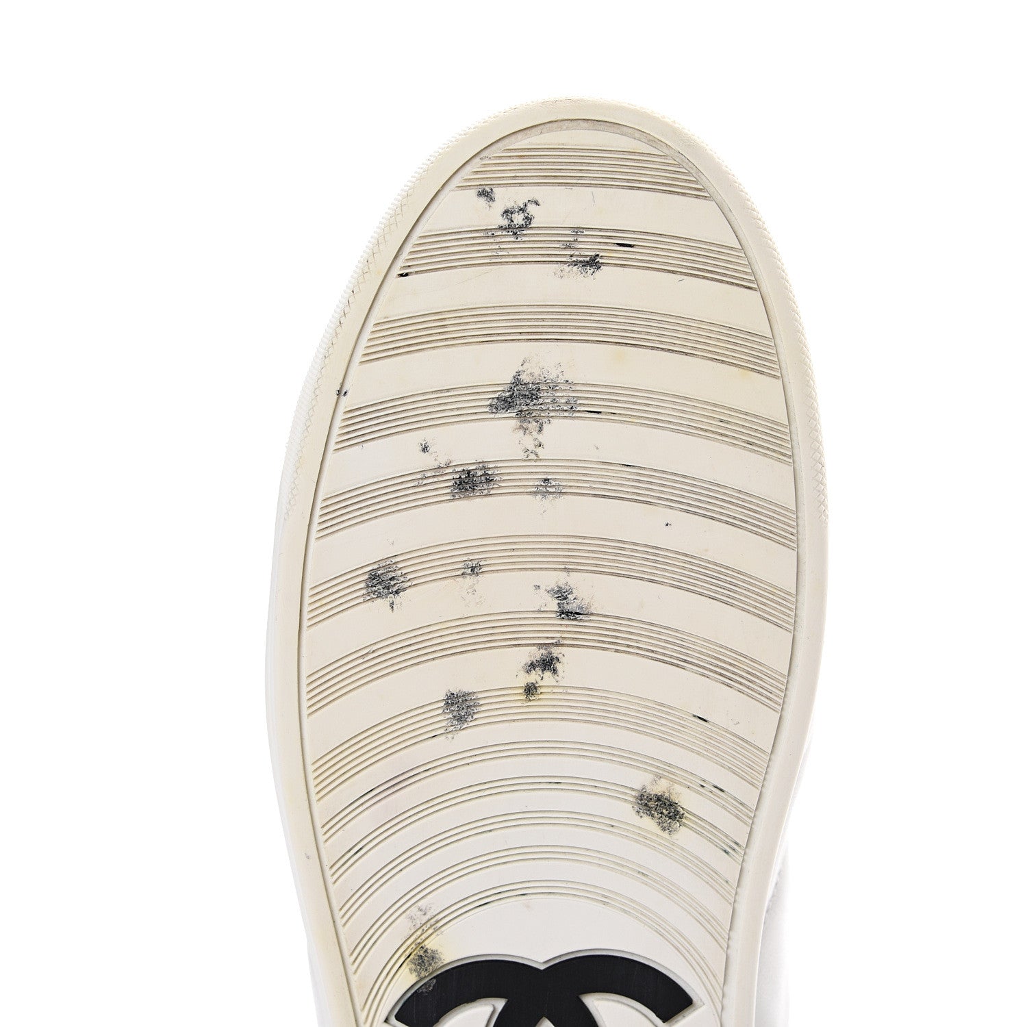 Chanel Calfskin Mens High Top CC Sneakers 43 White 11 of 14