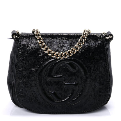 Gucci Pebbled Calfskin Small Soho Flap Crossbody Black 1 of 8