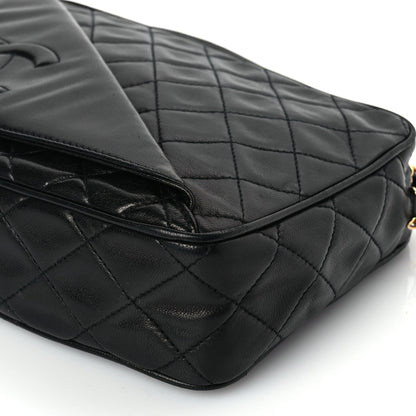 Chanel Lambskin Quilted CC Tassel Flap Camera Case Black 9 of 9