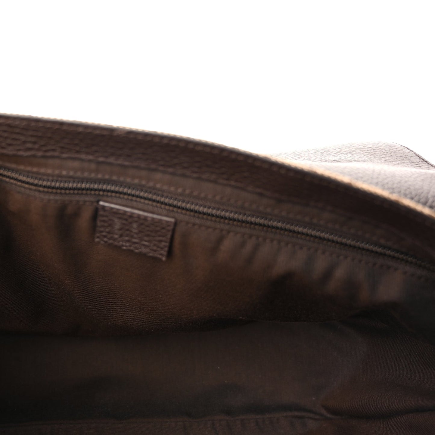 Monogram Large Flap Messenger Bag  Beige Dark Brown