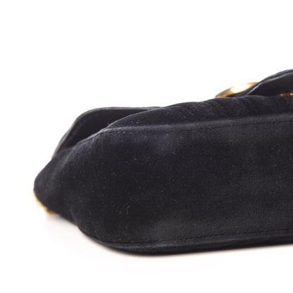 Gucci Velvet Matelasse Mini GG Marmont Shoulder Bag Black 11 of 15