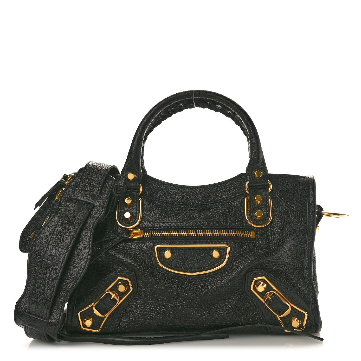 Balenciaga Chevre Gold Metallic Edge Hardware Mini City Black 1 of 12