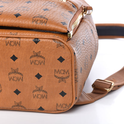MCM Visetos Studded Small Dual Stark Backpack Cognac 12 of 12