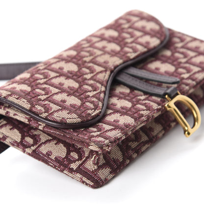 Christian Dior Oblique Saddle Belt Bag Bordeaux 6 of 11