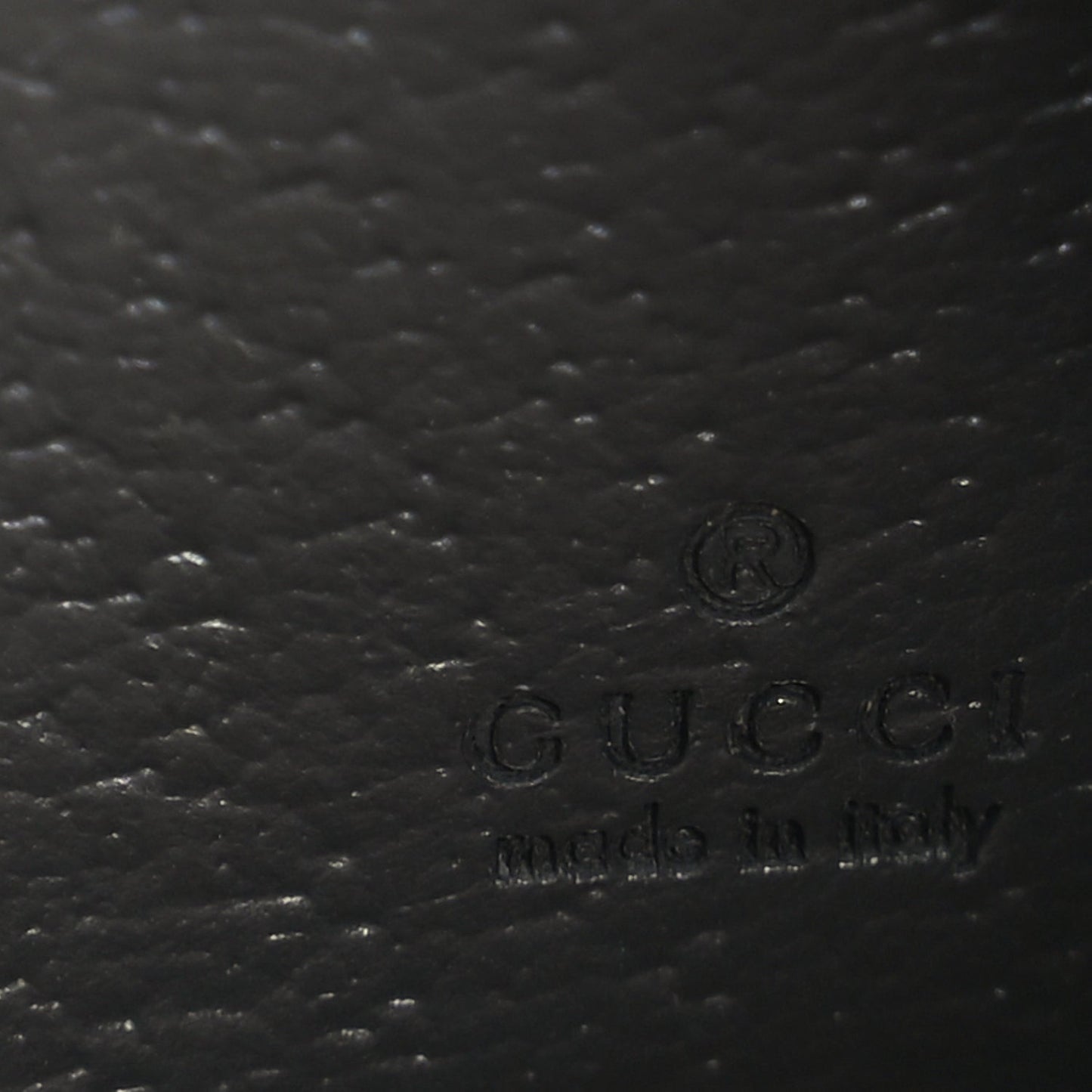 GG Supreme Monogram Textured Dollar Calfskin Ophidia Wristlet Pouch  Grey Black Graphite Grey