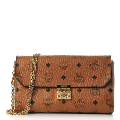 MCM Visetos Small Millie Crossbody Bag Cognac 1 of 14