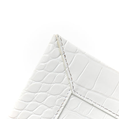 Balenciaga Shiny Extra Supple Calfskin Crocodile Embossed Small Triplet Bag Optic White 11 of 19