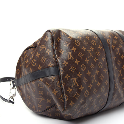 Louis Vuitton Monogram Macassar Keepall Bandouliere 55 7 of 15