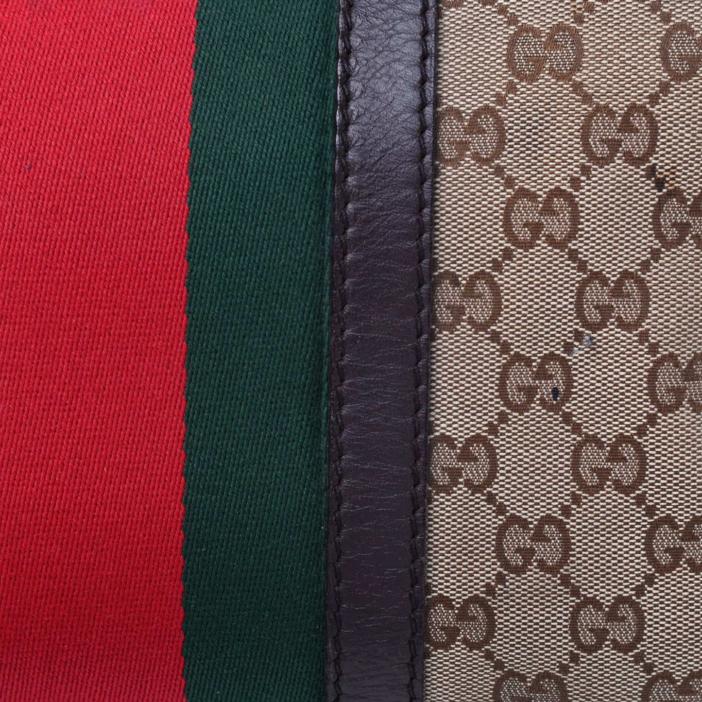 Monogram Vintage Web Medium Boston Dark Brown