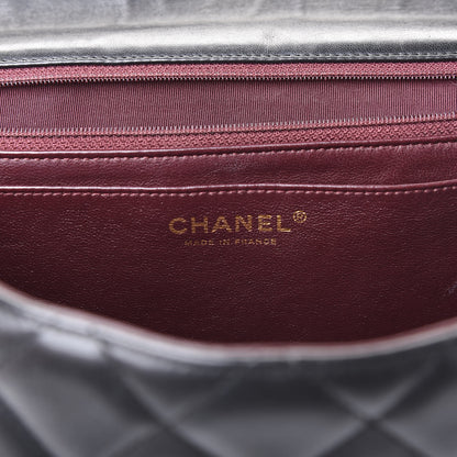 Chanel Lambskin Quilted Maxi Single Flap Black 7 of 10