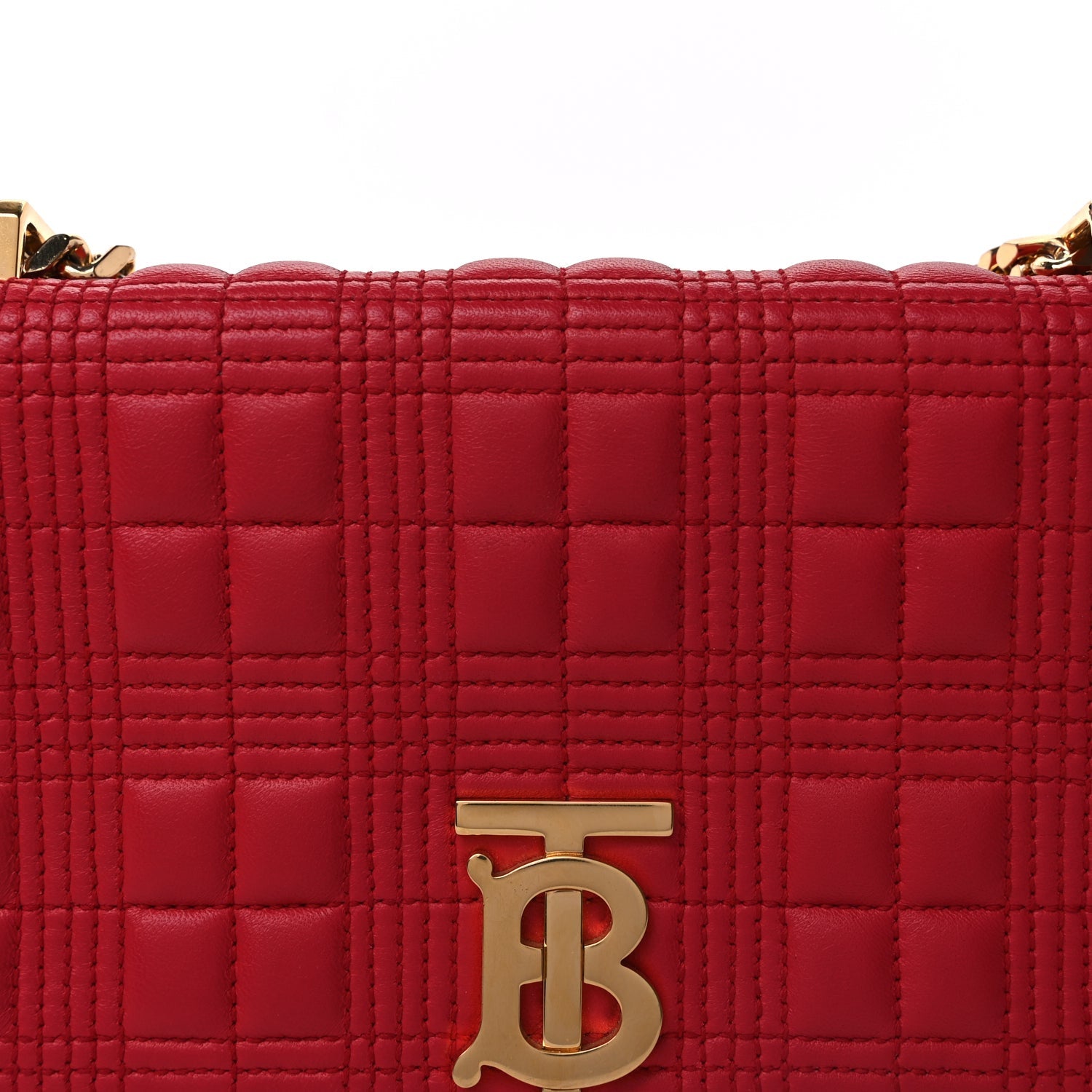 Burberry Lambskin Quilted Small Lola Bag Red 6 of 8