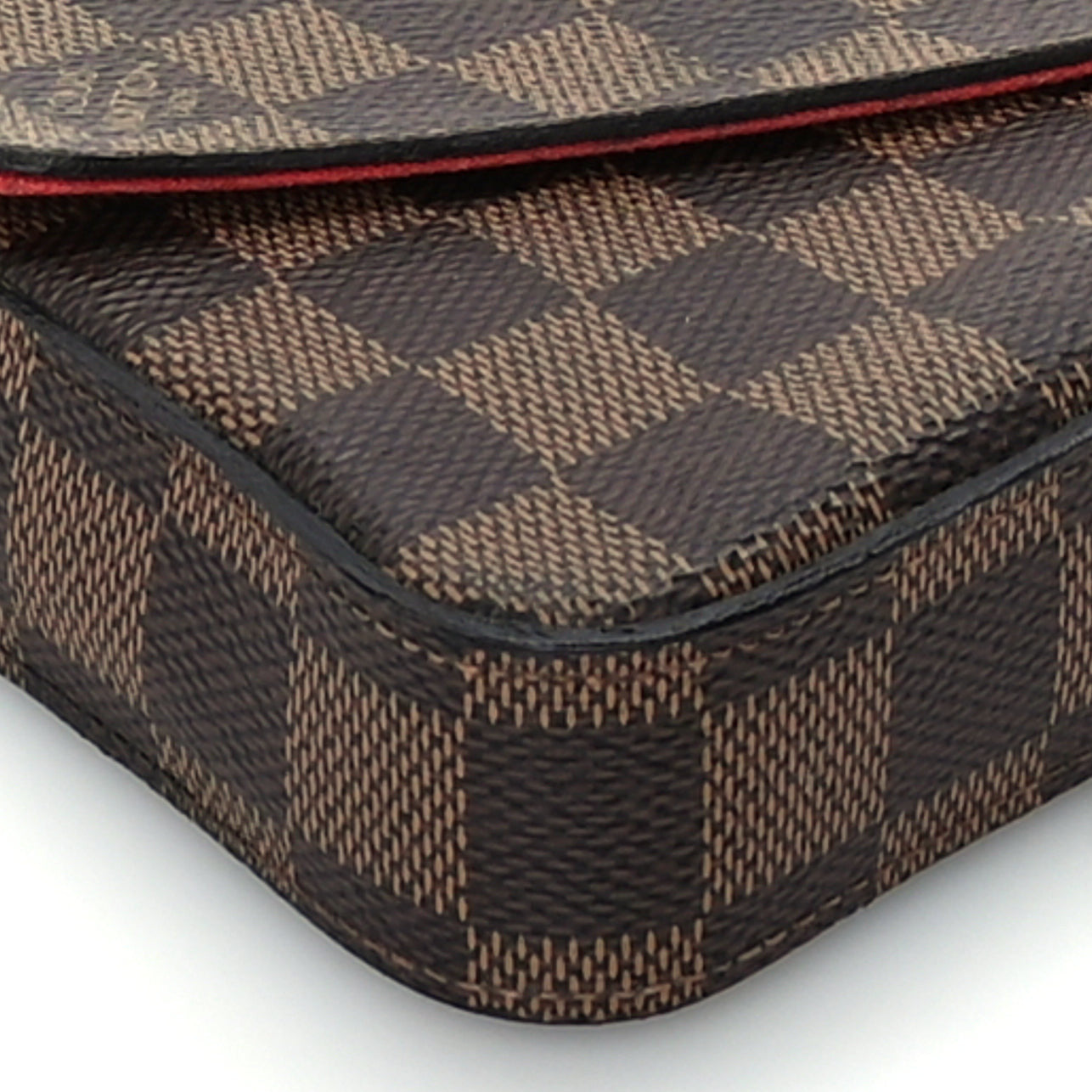 Louis Vuitton Damier Ebene Pochette Felicie Chain Wallet 9 of 10