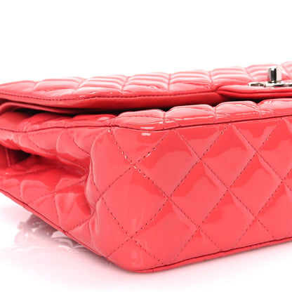 Chanel Patent Calfskin Quilted Medium Double Flap Dark Pink 8 of 9