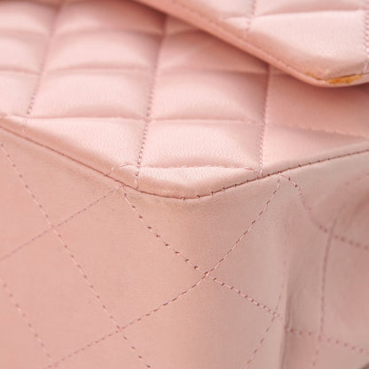 Chanel Lambskin Quilted Medium Double Flap Light Pink 13 of 14