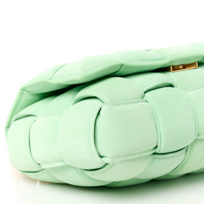 Bottega Veneta Suede Maxi Intrecciato Padded Chain Cassette Crossbody Bag Wasabi 10 of 12