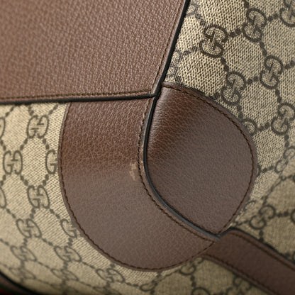 Gucci GG Supreme Monogram Web Medium Duffle Bag Brown 10 of 11