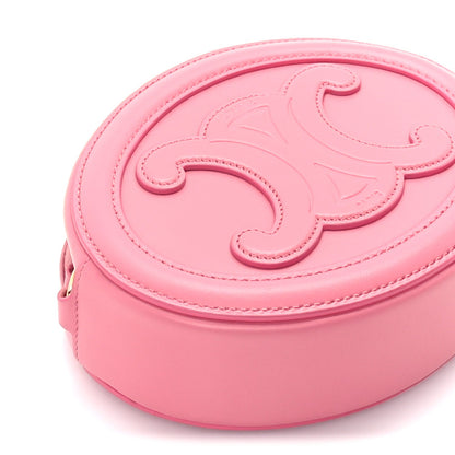 Celine Smooth Calfskin Cuir Small Triomphe Oval Crossbody Purse  Pink 7 of 8