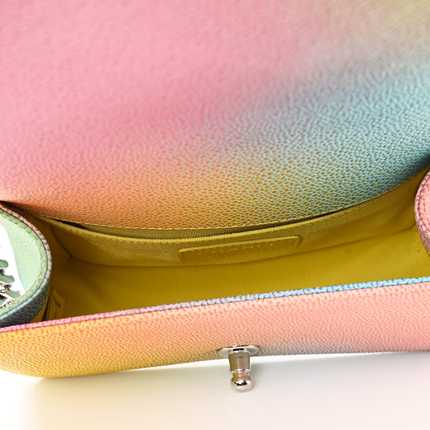 Caviar Quilted Small Cuba Rainbow Boy Flap Multicolor