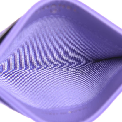 Chanel Caviar Quilted Card Holder Purple 4 of 7