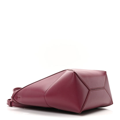 Loewe Shiny Calfskin Mini Puzzle Fold Tote Crimson 4 of 7