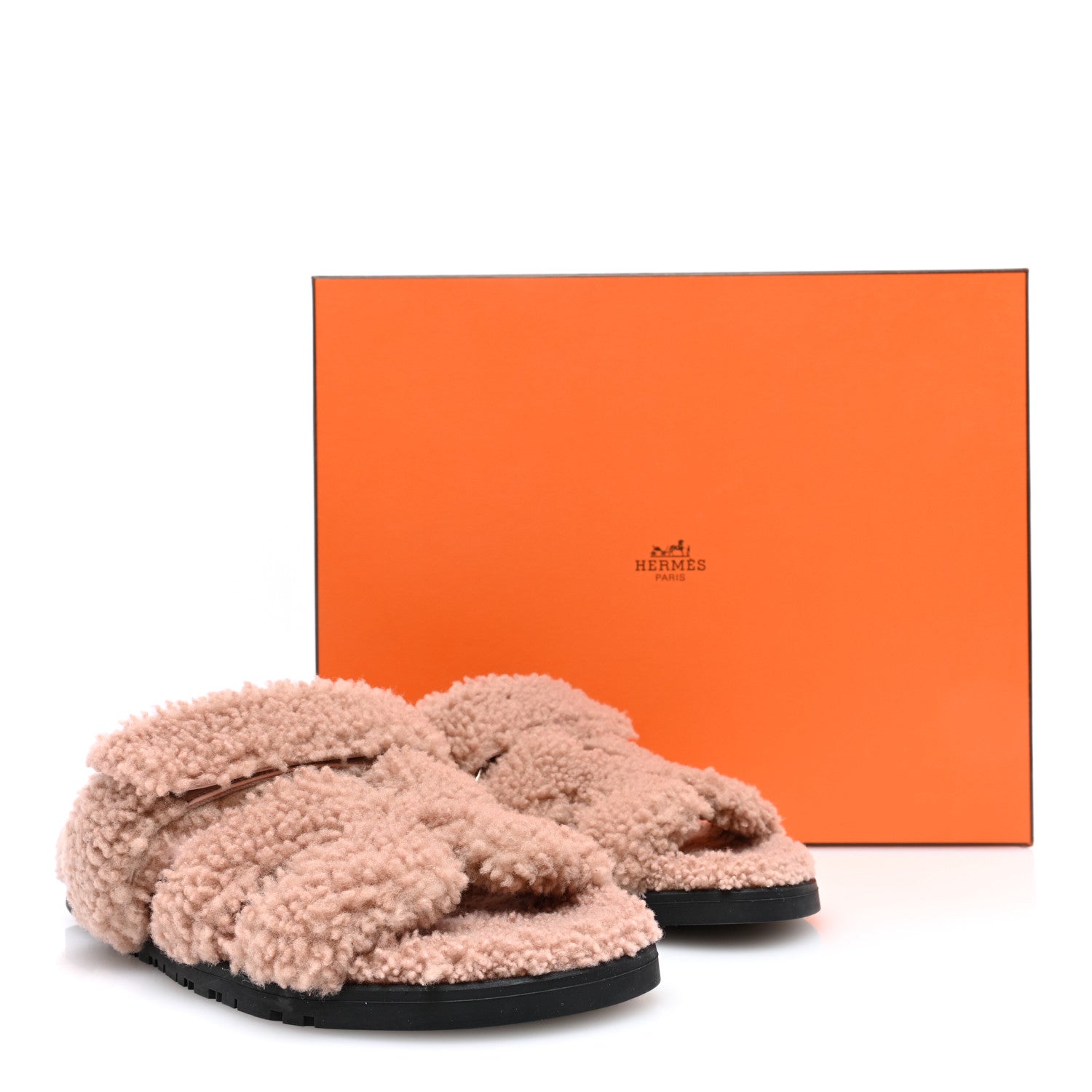 Hermes Woolskin Womens Chypre Sandals 38 Bois De Santal 8 of 8