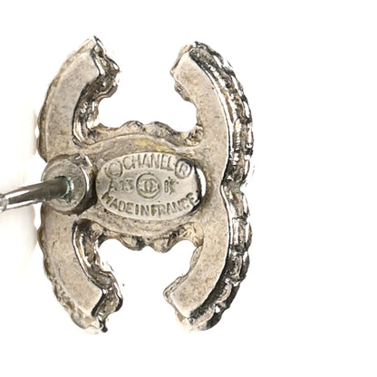 Chanel Crystal CC Earrings Silver 4 of 4