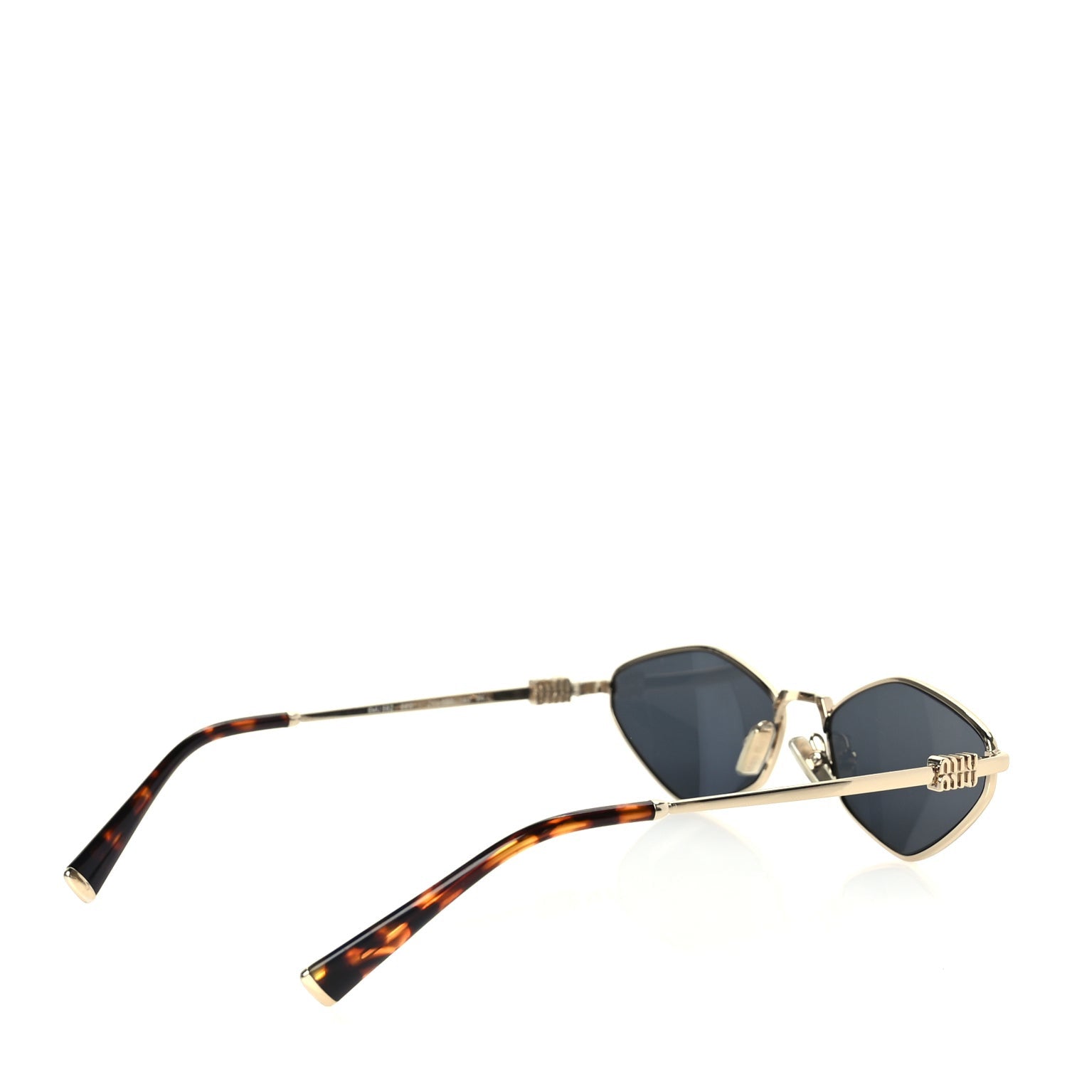 Miu Miu Metal Sunglasses MU 56ZS Gold Grey 4 of 7