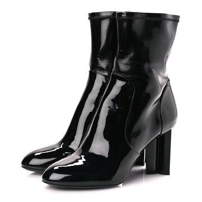 Louis Vuitton Patent Uniformes Silhouette Ankle Boots 39 Black 3 of 8