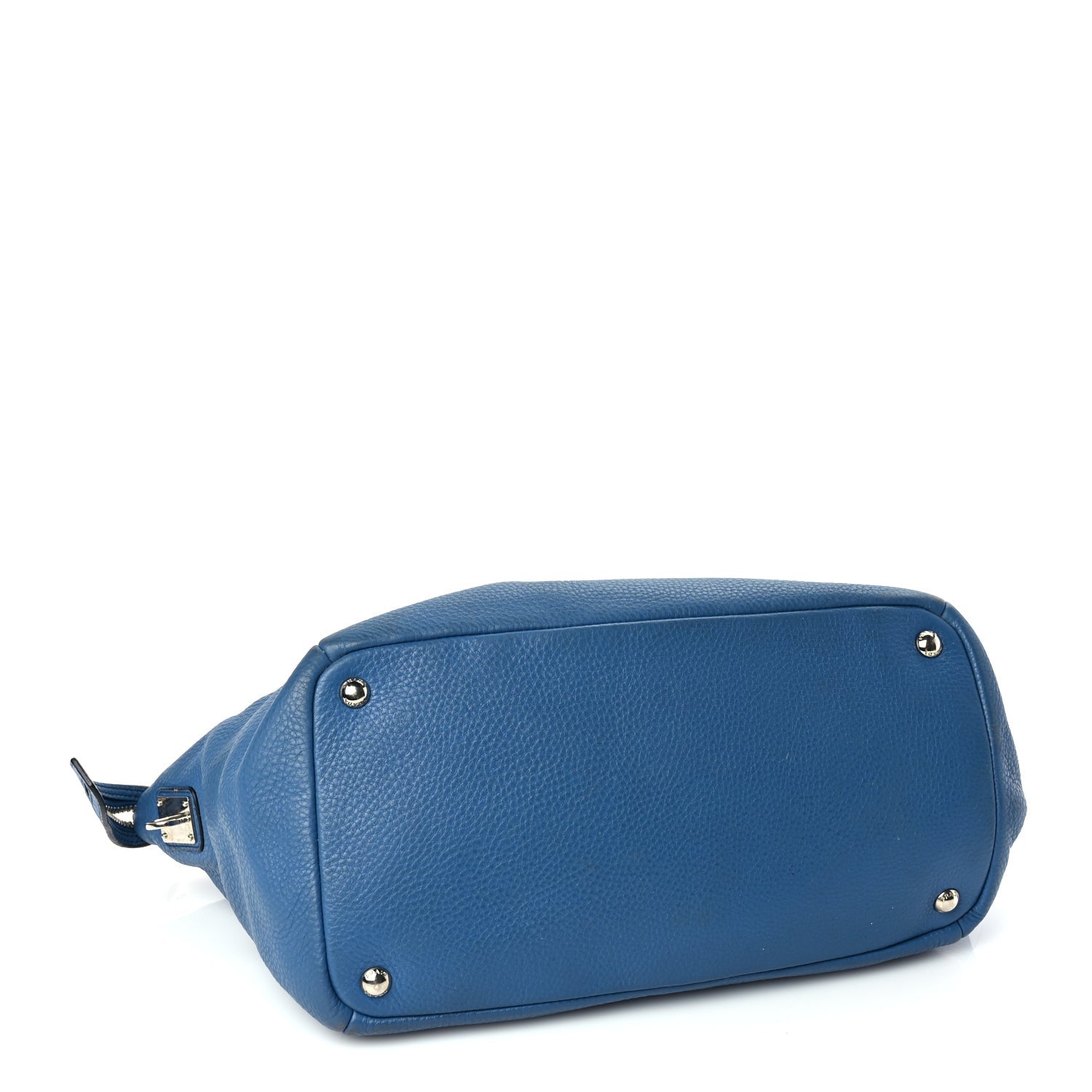 Prada Vitello Daino Shoulder Bag Cobalto 3 of 9
