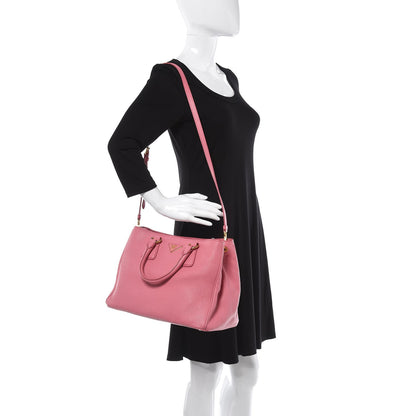 Prada Vitello Daino Tote Begonia 3 of 15