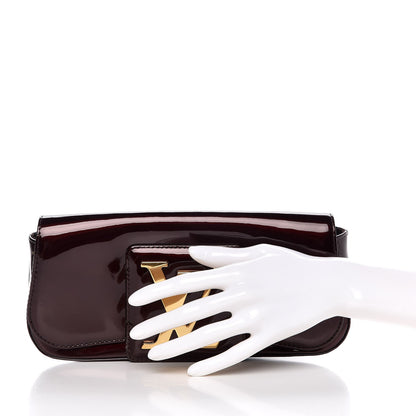 Louis Vuitton Patent Sobe Clutch Amarante 2 of 6