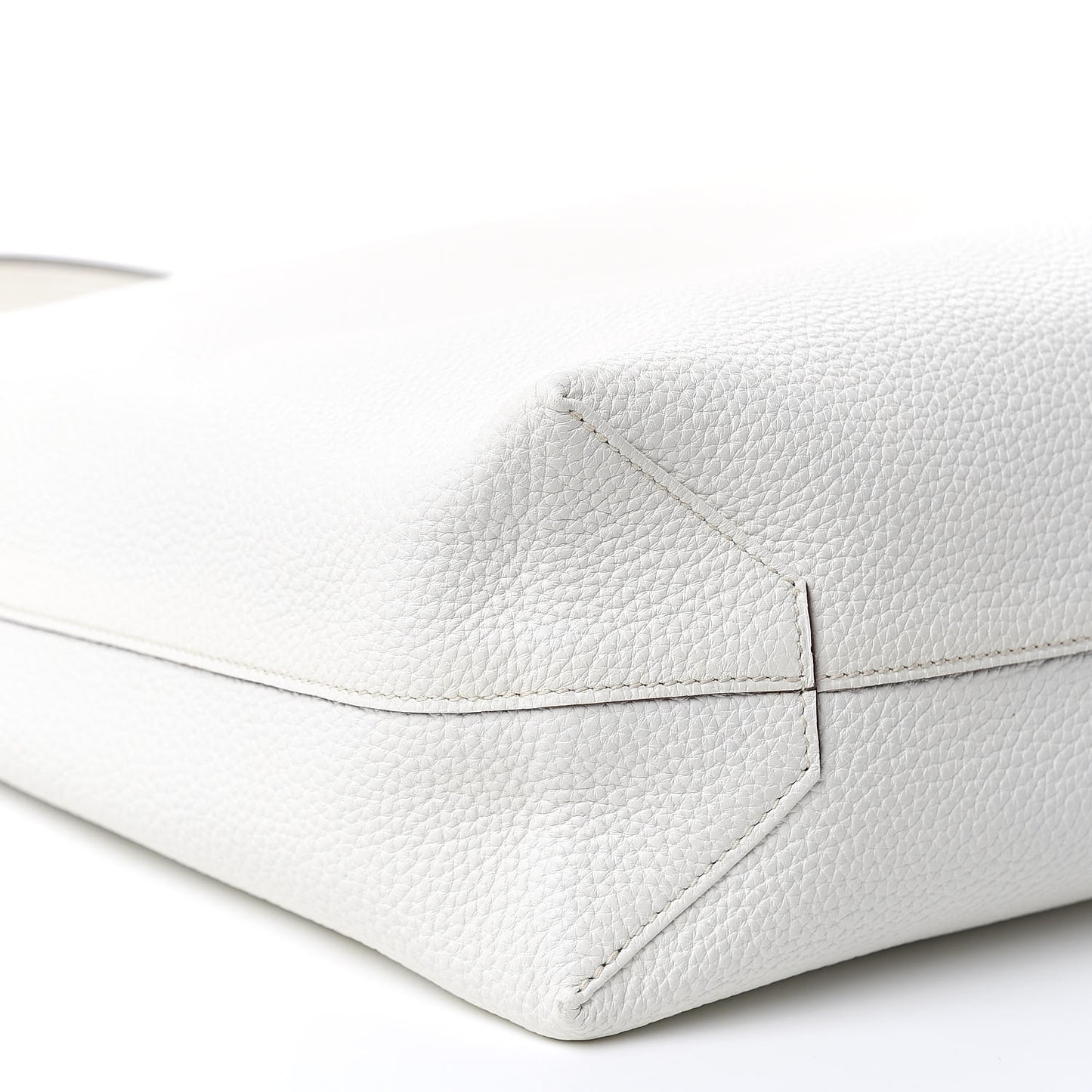 Taurillon Clemence Double Sens 36 Reversible Tote Canopee White