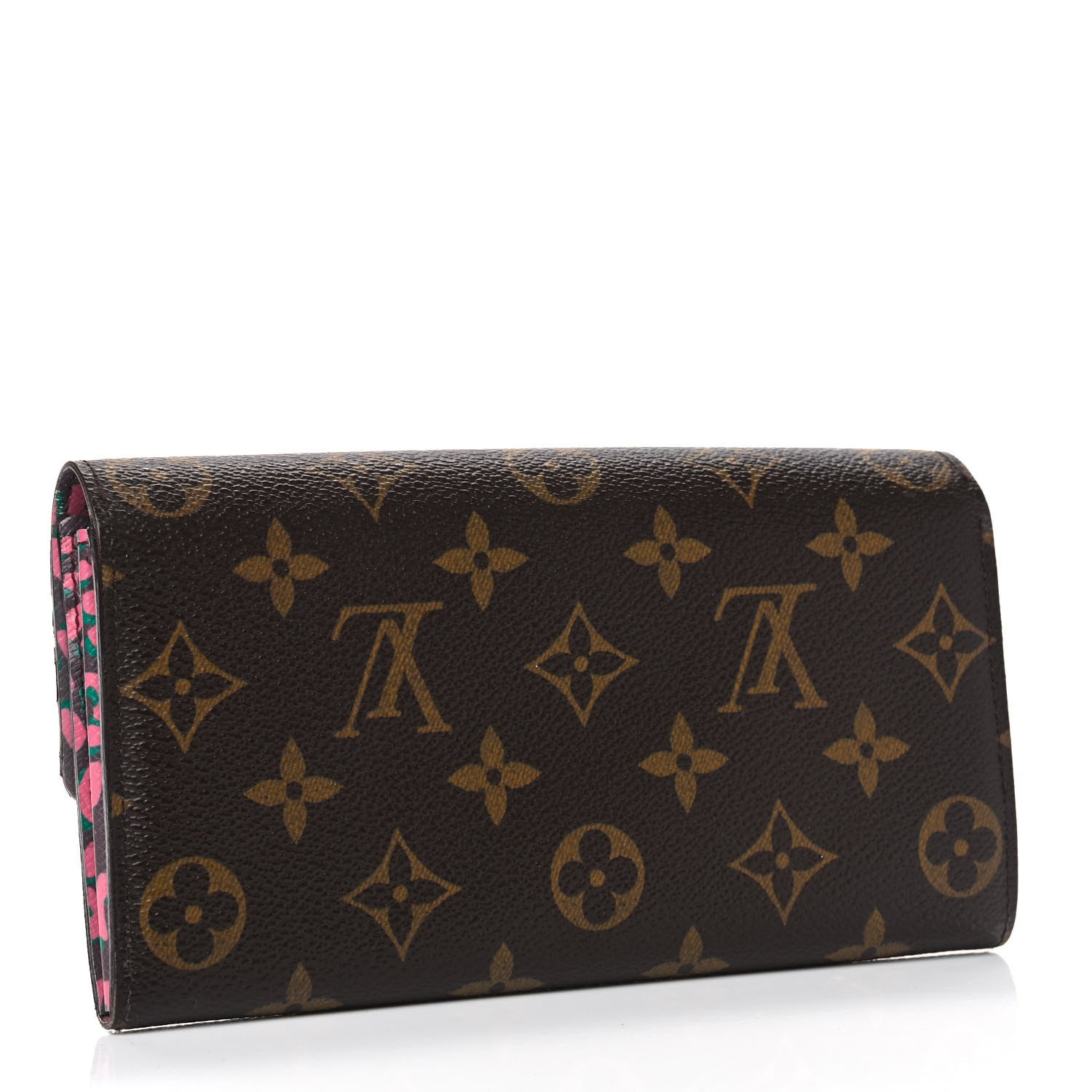 Louis Vuitton Monogram Leopard Sarah Wallet Rouge Fauviste 2 of 9