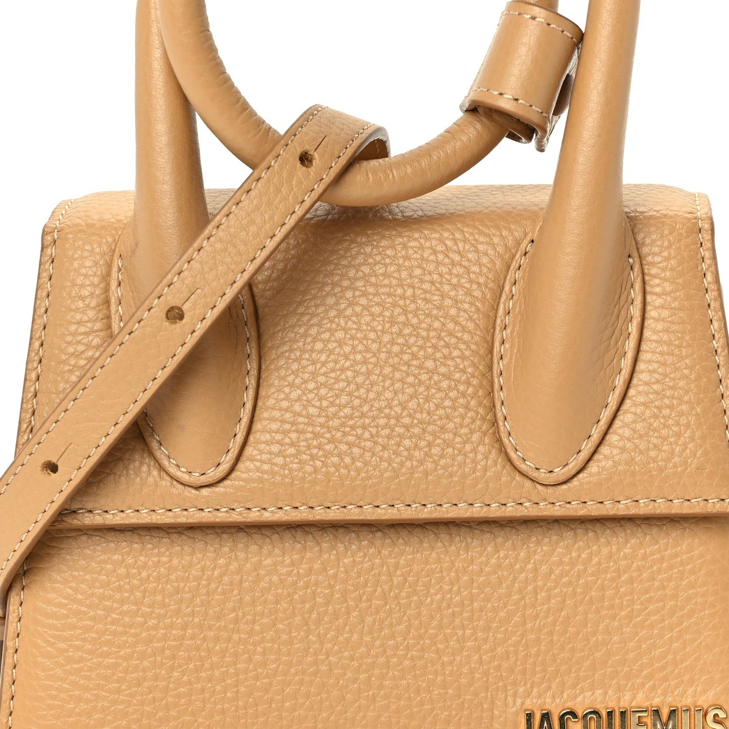 Grained Calfskin Le Chiquito Noeud  Camel