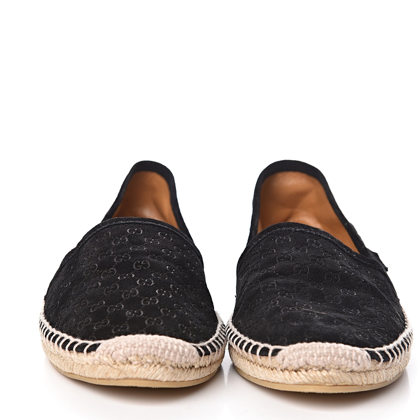 Suede Microguccissima Espadrilles 38.5 Black