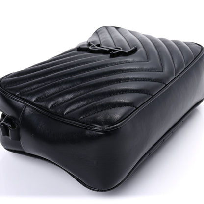 Saint Laurent Calfskin Matelasse Monogram Monochrome Lou Camera Bag Black 7 of 8