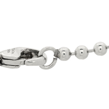 Tiffany Sterling Silver 2.5mm Bead Chain Necklace 16" 6 of 6