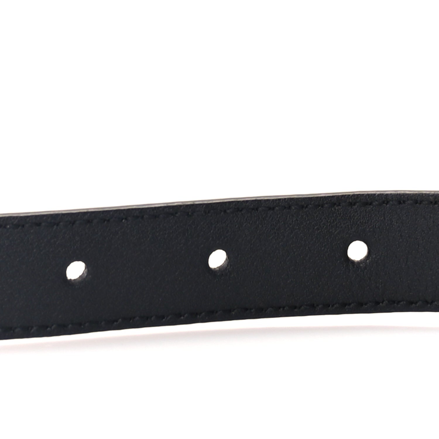 Gucci Azalea Calfskin Enamel Monochrome Double G 20mm Belt 70 28  Black 4 of 5