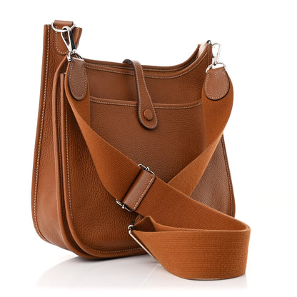 Hermes Taurillon Clemence Evelyne III PM Gold 3 of 12