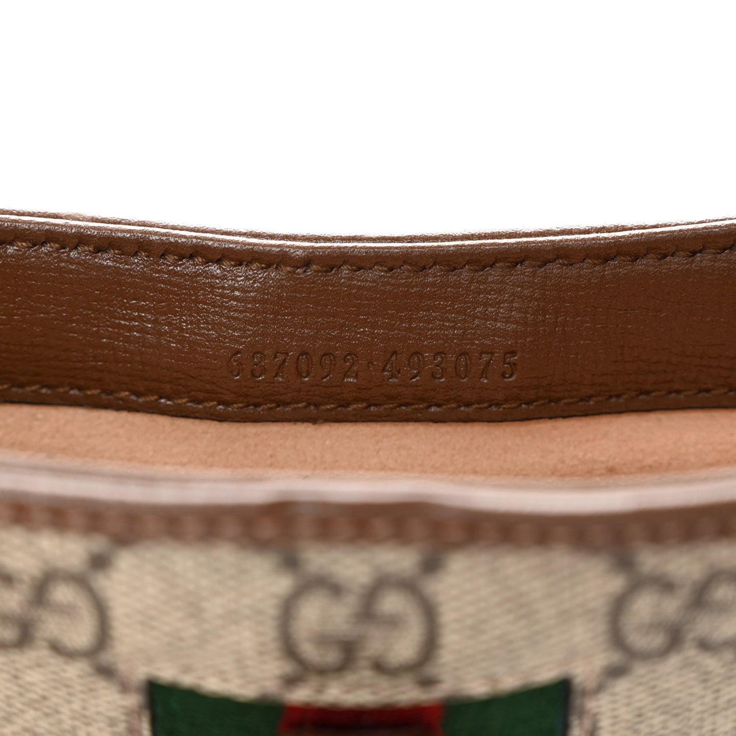 GG Supreme Monogram Azalea Calfskin Web Mini Jackie 1961 Hobo Beige Ebony Brown Sugar