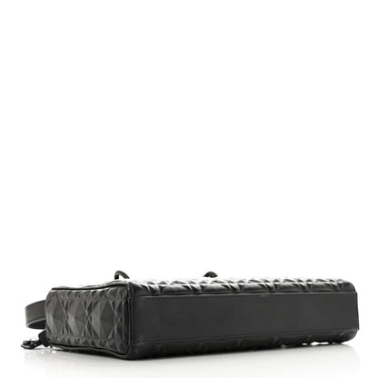 Christian Dior Calfskin Cannage Diamond Medium Lady D-Joy Black 4 of 10