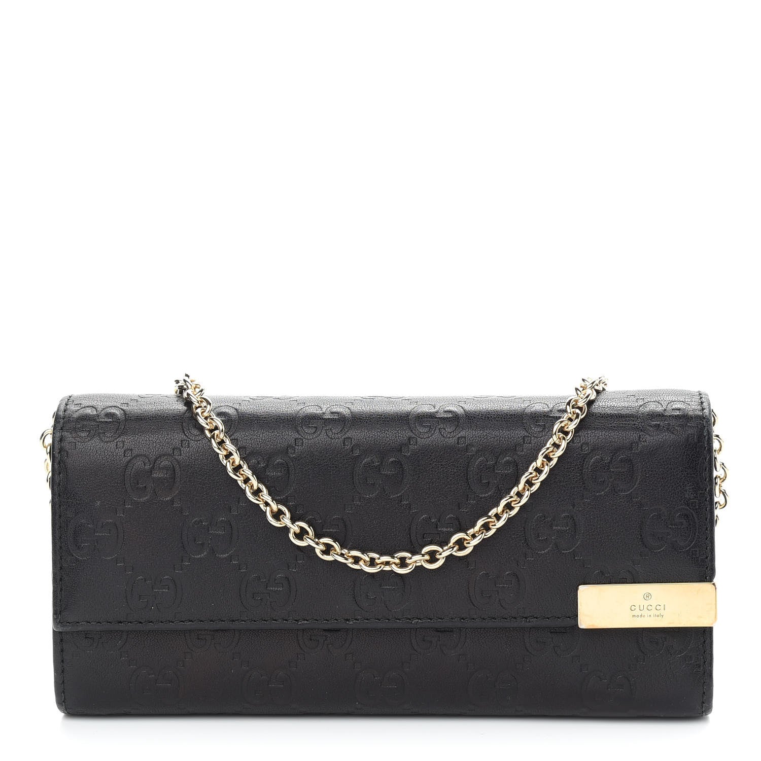 Gucci Soft Microguccissima Dice Chain Wallet Black 1 of 9