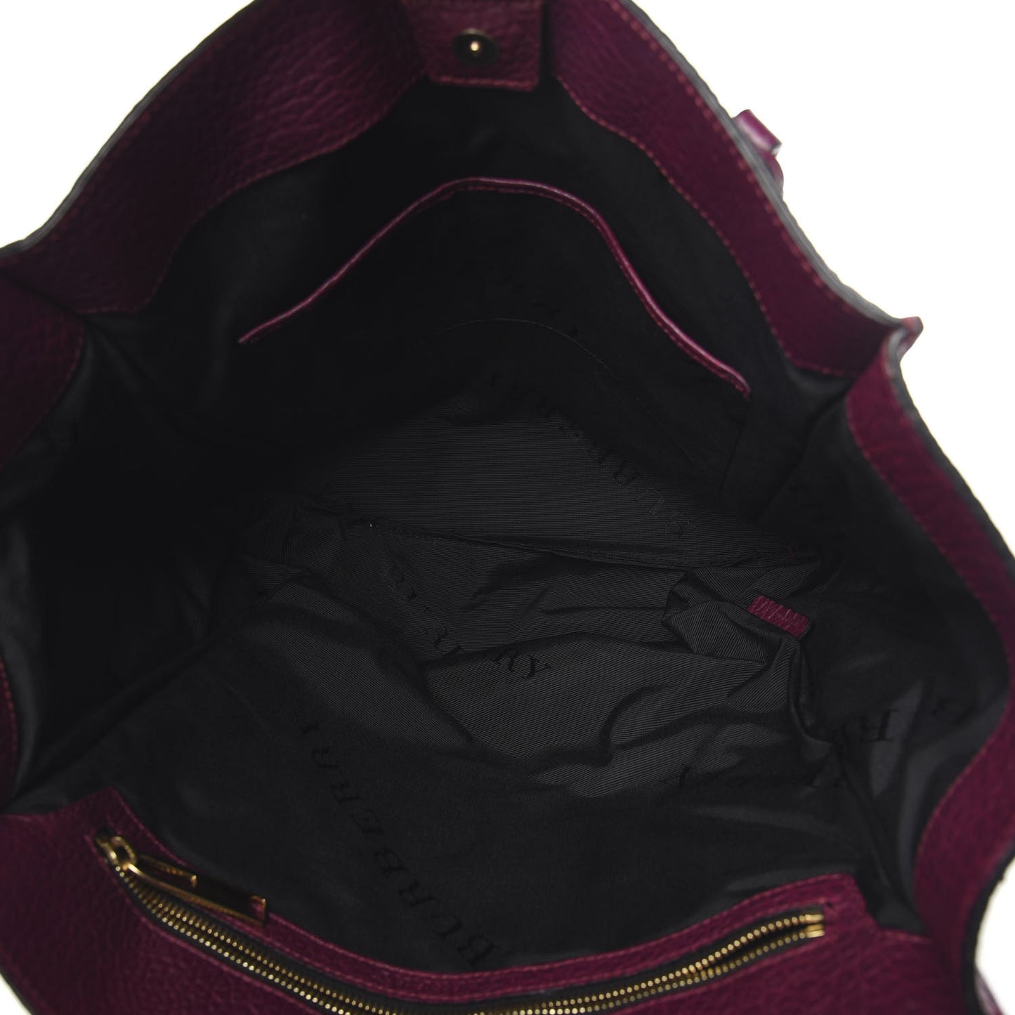 Heritage Grain Medium Woodbury Tote Dark Plum