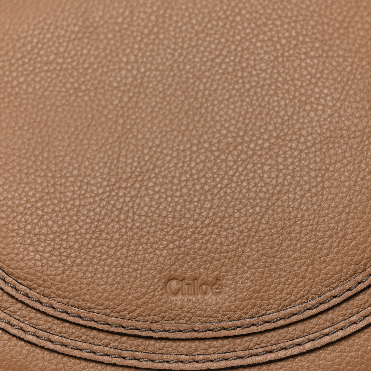 Calfskin Medium Marcie Round Crossbody Bag Nut
