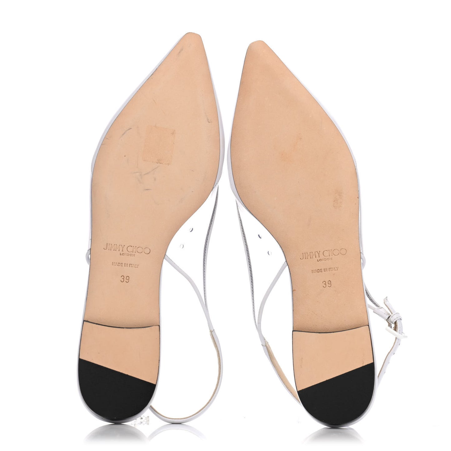 Kid PVC Erin Slingback Flats 39 White