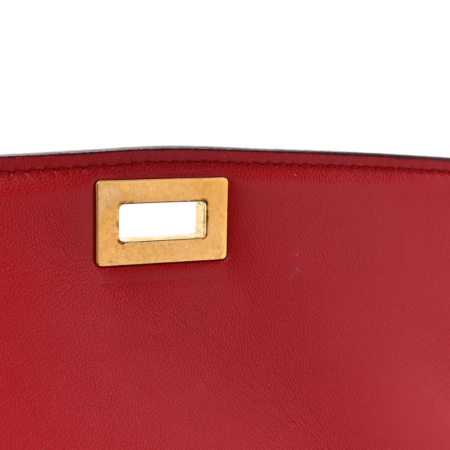Box Calfskin Medium Classic Box Flap Bag Red