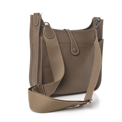 Hermes Taurillon Clemence Evelyne III PM Etoupe 3 of 12