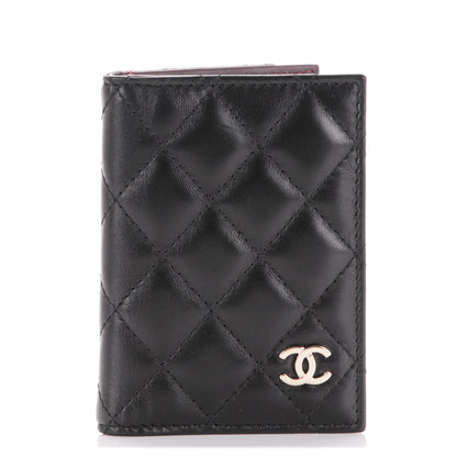 Chanel Lambskin Quilted Card Holder Wallet Black 1 of 6